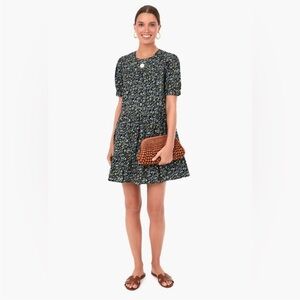 Hyacinth House Quinn Tiered Mini Dress in Black Floral Tuckernuck
